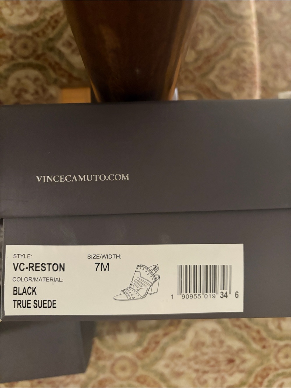 Vince Camuto Black Studded Platform Ankle-Strap Sandals - Picture 2 of 4